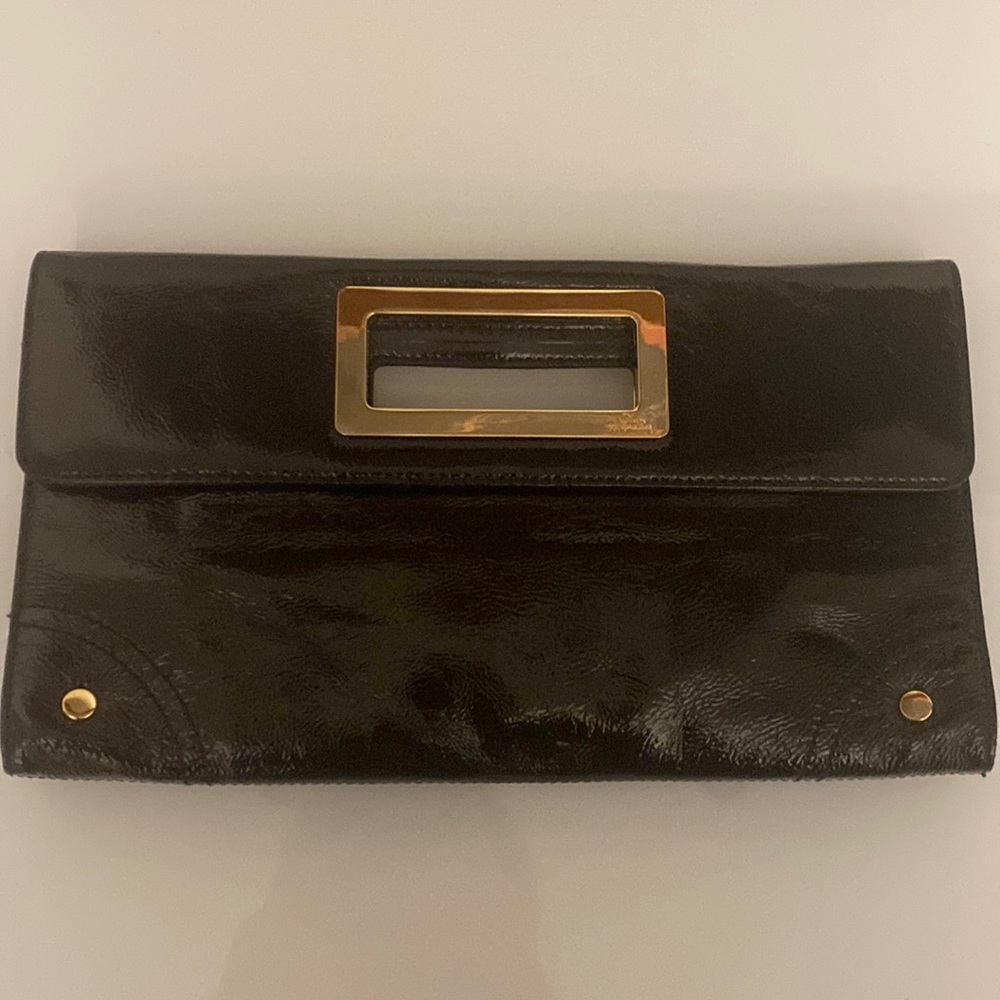 Lily Pulitzer patent leather clutch handbag